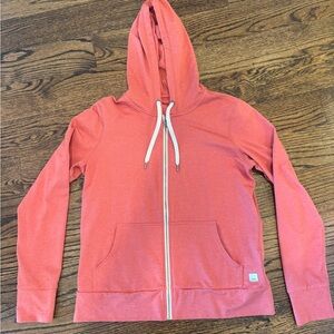 Coral Zip-Up Hoodie